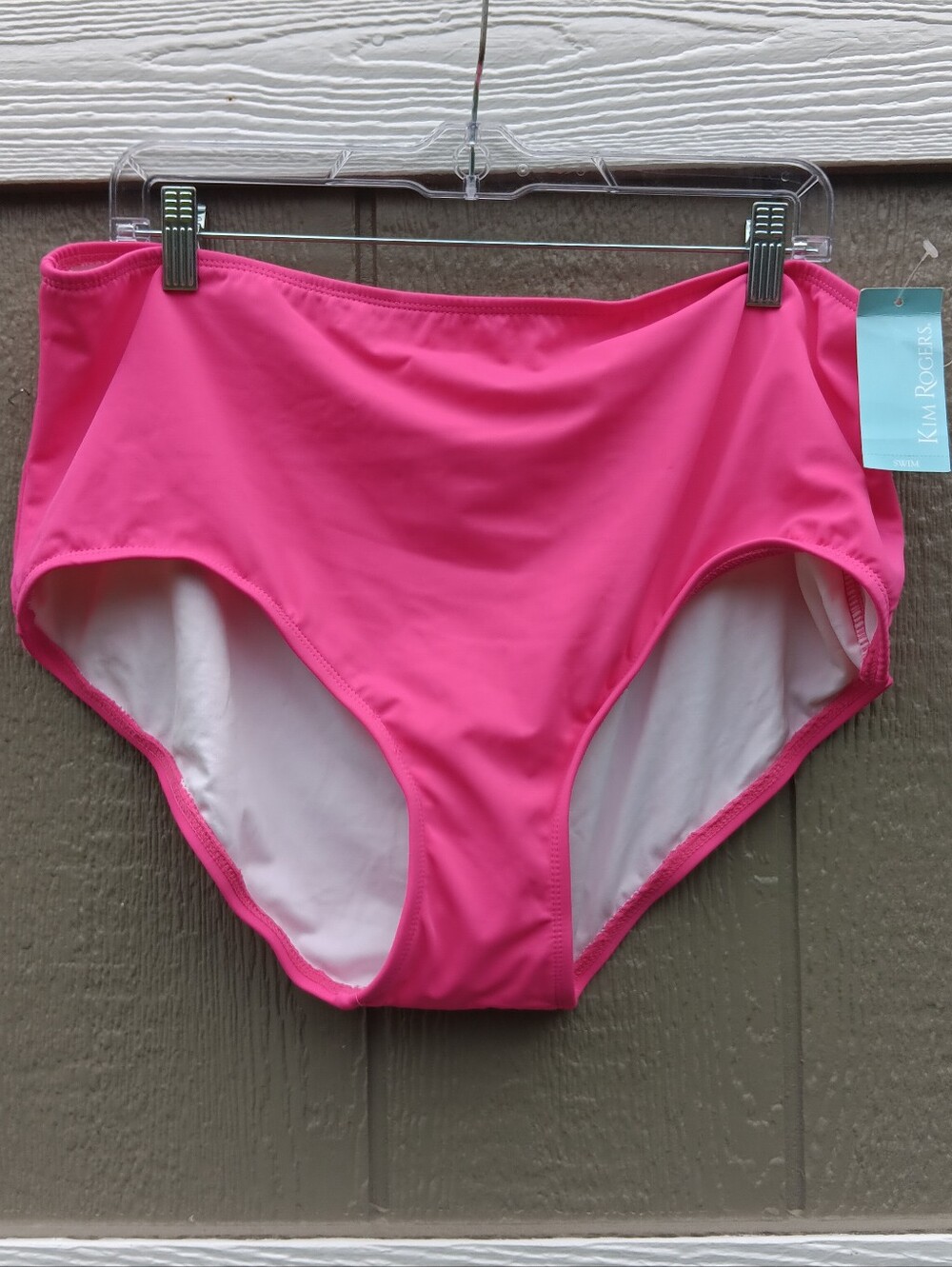 KIM ROGERS Woman NWT Pink High Waist Swim Bottom Size 22W